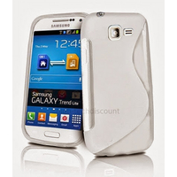 Housse etui coque silicone gel pour Samsung Galaxy Trend Lite s7390 + film ecran - BLANC