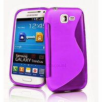 Housse etui coque silicone gel pour Samsung Galaxy Trend Lite s7390 + film ecran - MAUVE