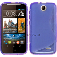 Housse etui coque pochette silicone gel fine pour HTC Desire 310 + film ecran - BLEU