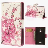 Housse etui coque pochette portefeuille PU cuir pour Nokia XL + film ecran - CERISIER