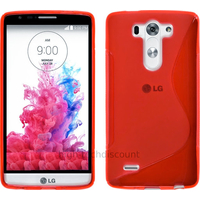 Housse etui coque pochette silicone gel fine pour LG G3 S (G3 Mini) + film ecran - ROUGE