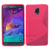 Housse etui coque silicone gel fine pour Samsung Galaxy Note 4 G910F + film ecran - ROSE