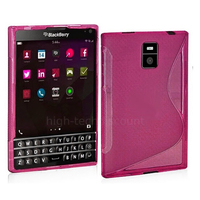 Housse etui coque pochette silicone gel fine pour Blackberry Passport + film ecran - ROSE
