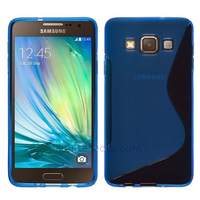 Housse etui coque pochette silicone gel fine pour Samsung Galaxy A5 + film ecran - BLEU