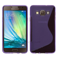 Housse etui coque pochette silicone gel fine pour Samsung Galaxy A3 + film ecran - MAUVE