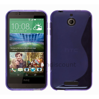 Housse etui coque pochette silicone gel fine pour HTC Desire 510 + film ecran - MAUVE