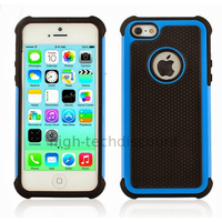 Housse etui coque anti choc rigide pour Apple iPhone 5C + film ecran - BLEU