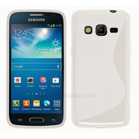 Housse etui coque silicone gel pour Samsung G3815 Galaxy Express 2 + film ecran - BLANC