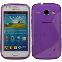 Housse etui coque silicone gel pour Samsung Galaxy Galaxy Core Plus G3500 + film ecran - MAUVE