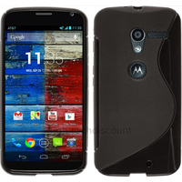 Housse etui coque pochette silicone gel pour Motorola Moto X + film ecran - NOIR