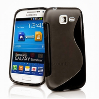 Housse etui coque silicone gel pour Samsung Galaxy Trend Lite s7390 + film ecran - NOIR