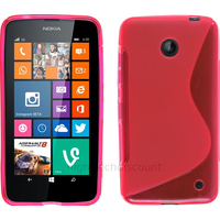 Housse etui coque pochette silicone gel fine pour Nokia Lumia 630 635 + film ecran - ROSE