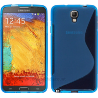 Housse etui coque gel pour Samsung n7505 Galaxy Note 3 Neo Lite + film ecran - BLEU