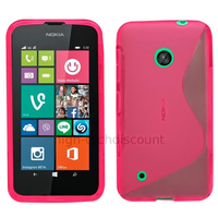 Housse etui coque pochette silicone gel fine pour Nokia Lumia 530 + film ecran - ROSE