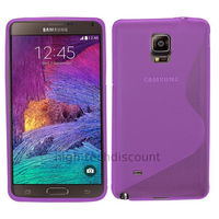 Housse etui coque silicone gel fine pour Samsung Galaxy Note 4 G910F + film ecran - MAUVE