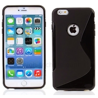 Housse etui coque silicone gel fine pour Apple iPhone 6S Plus (5.5 pouces) + film ecran - NOIR