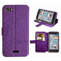 Housse etui coque pochette portefeuille pour Wiko Jimmy + film ecran - MAUVE