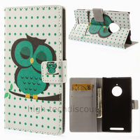 Housse etui coque portefeuille simili cuir pour Nokia Lumia 830 + film ecran - HIBOU