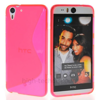 Housse etui coque pochette silicone gel fine pour HTC Desire Eye + film ecran - ROSE