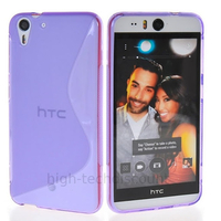 Housse etui coque pochette silicone gel fine pour HTC Desire Eye + film ecran - MAUVE