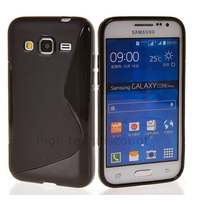 Housse etui coque pochette silicone gel fine pour Samsung G360H Galaxy Core Prime + film ecran - NOIR