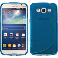 Housse etui coque pochette silicone gel pour Samsung Galaxy Grand Neo Lite i9060 + film ecran - BLEU