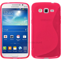 Housse etui coque pochette silicone gel pour Samsung Galaxy Grand Plus i9060 + film ecran - ROSE
