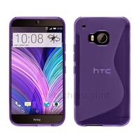 Housse etui coque pochette silicone gel fine pour HTC One M9 + film ecran - MAUVE