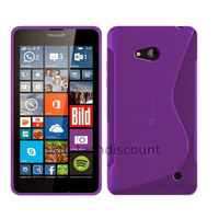 Housse etui coque pochette silicone gel fine pour Microsoft Lumia 640 LTE + film ecran - MAUVE