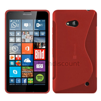 Housse etui coque pochette silicone gel fine pour Microsoft Lumia 640 LTE + film ecran - ROUGE