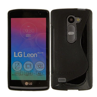 Housse etui coque pochette silicone gel fine pour LG Leon 4G LTE + film ecran - NOIR