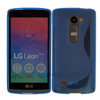 Housse etui coque pochette silicone gel fine pour LG Leon 4G LTE + film ecran - BLEU