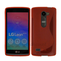 Housse etui coque pochette silicone gel fine pour LG Leon 4G LTE + film ecran - ROUGE