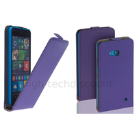 Housse etui coque pochette PU cuir fine pour Microsoft Lumia 640 LTE + film ecran - MAUVE