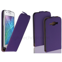 Housse etui coque pochette PU cuir fine pour Samsung Galaxy J1 + film ecran - MAUVE