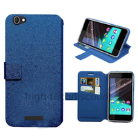 Housse etui coque pochette portefeuille pour Wiko Highway Pure 4G + film ecran - BLEU