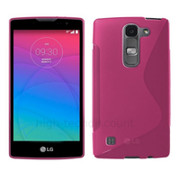 Housse etui coque pochette silicone gel fine pour LG Spirit 4G LTE + film ecran - ROSE