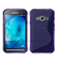 Housse etui coque pochette silicone gel fine pour Samsung G388F Galaxy Xcover 3 + film ecran - MAUVE