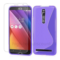 Housse etui coque silicone gel fine pour Asus Zenfone 2 ZE551ML / ZE550ML + film ecran - SLINE MAUVE