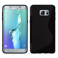 Housse etui coque silicone gel fine pour Samsung G928 Galaxy S6 Edge Plus + film ecran - NOIR