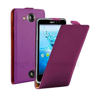 Housse etui coque pochette PU cuir fine pour Acer Liquid Jade S + film ecran - MAUVE