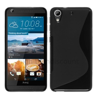 Housse etui coque pochette silicone gel fine pour HTC Desire 626 + film ecran - NOIR