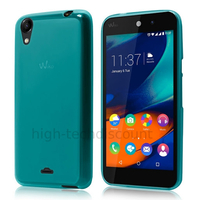 Housse etui coque pochette silicone gel fine pour Wiko Rainbow Up 4G + film ecran - BLEU