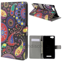 Housse etui coque pochette portefeuille PU cuir pour Wiko Lenny 2 + film ecran - PAISLEY