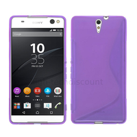 Housse etui coque pochette silicone gel fine pour Sony Xperia C5 Ultra Dual + film ecran - MAUVE