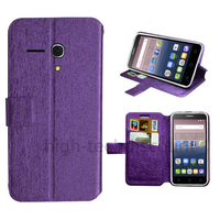 Housse etui coque pochette portefeuille pour Alcatel One Touch Pop 3 (5.5) + film ecran - MAUVE