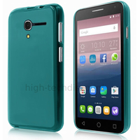 Housse etui coque pochette silicone gel fine pour Alcatel One Touch Pop 3 (5.0) + film ecran - BLEU