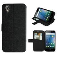 Housse etui coque pochette portefeuille pour Acer Liquid Z630s + verre trempe - NOIR