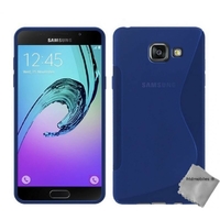 Housse etui coque pochette silicone gel fine pour Samsung Galaxy A3 (2016) + film ecran - BLEU