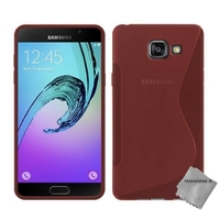 Housse etui coque pochette silicone gel fine pour Samsung Galaxy A3 (2016) + verre trempe - ROUGE